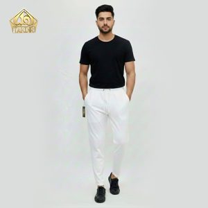 সিল্কি চায়না মাইক্রো স্টিচ পায়জামা সাদা