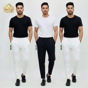 সিল্কি চায়না মাইক্রো স্টিচ পায়জামা ৩ পিস কম্বো