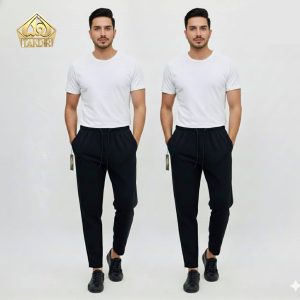 সিল্কি চায়না মাইক্রো স্টিচ পায়জামা ২ পিস কম্বো ( কালো  + কালো )